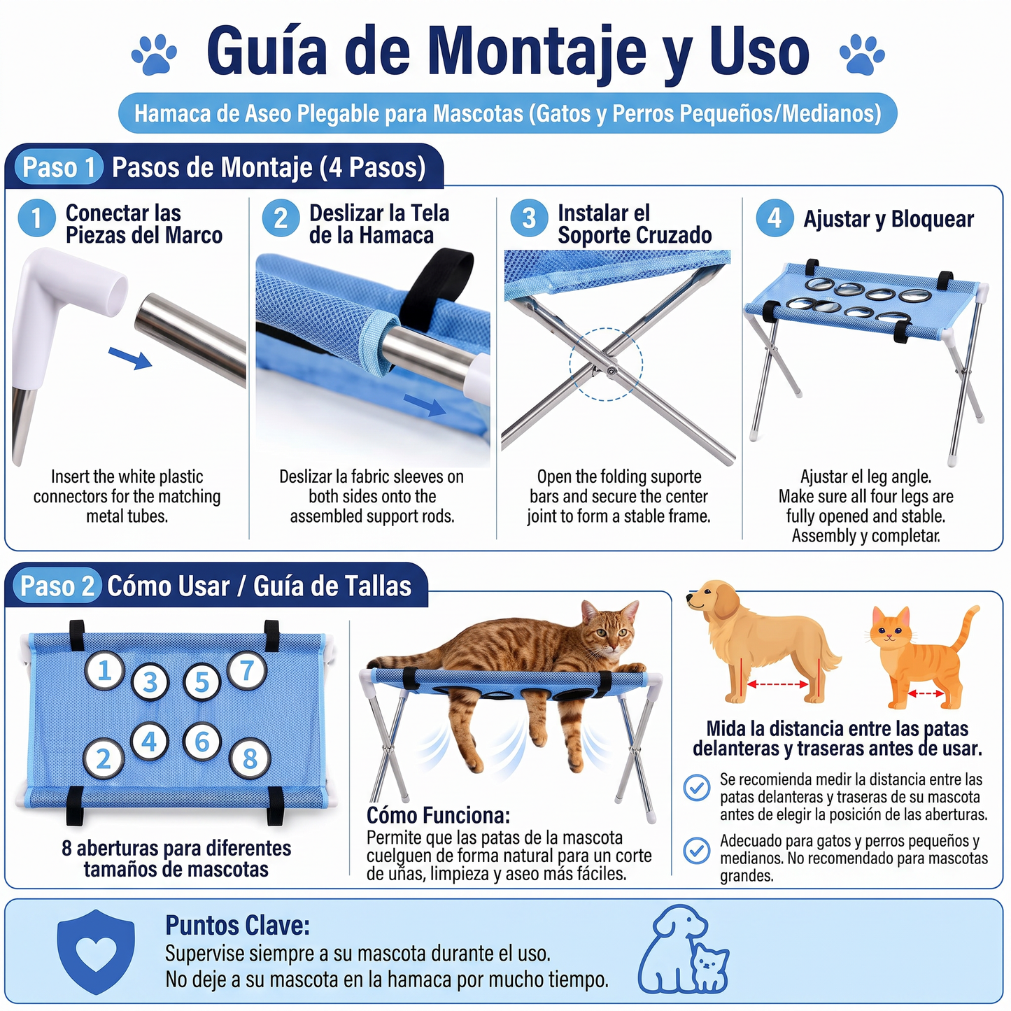 PawDock™ – Hamaca de Baño para Mascotas