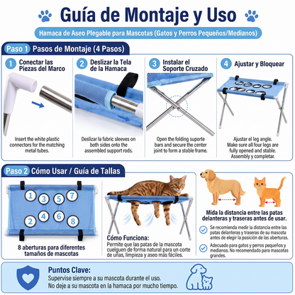 PawDock™ – Hamaca de Baño para Mascotas